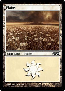 Plains (233) (Magic 2010 Core Set) Medium Play Foil