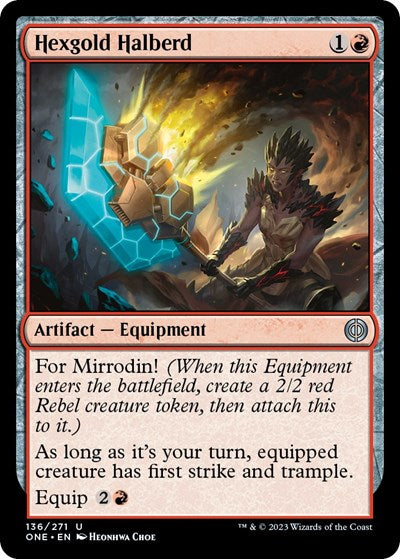Hexgold Halberd (Phyrexia: All Will Be One) Light Play Foil