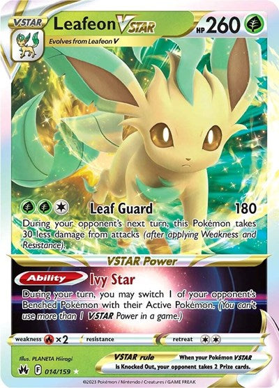 Leafeon VSTAR (Crown Zenith) Light Play Holofoil