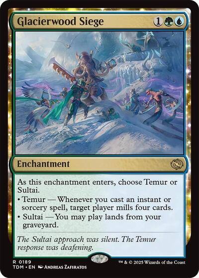 Glacierwood Siege (Tarkir: Dragonstorm) Light Play Foil