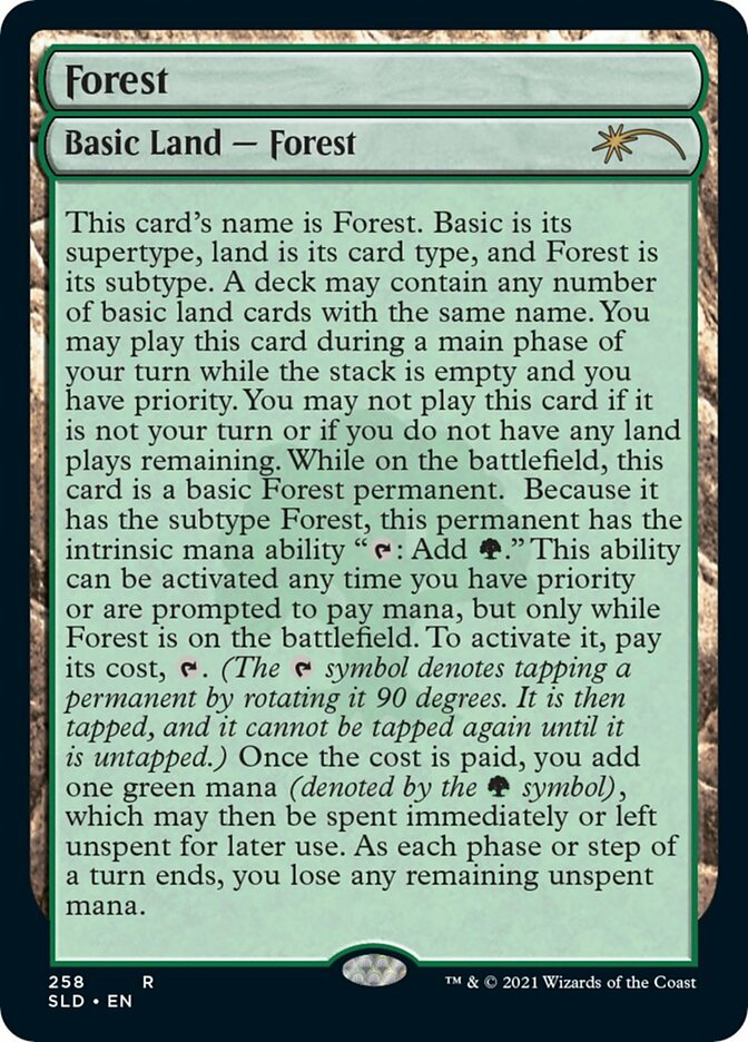 Forest 258 Full Text (Secret Lair) Near Mint