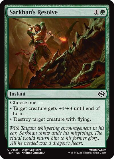 Sarkhan's Resolve (Tarkir: Dragonstorm) Light Play Foil