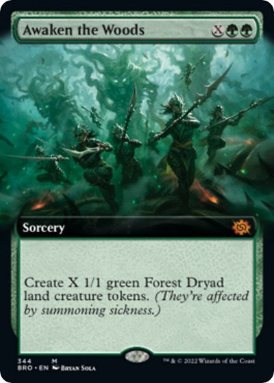 Awaken the Woods (Extended Art) (The Brothers' War) Medium Play Foil