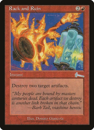 Rack and Ruin (Urza's Legacy) Medium Play