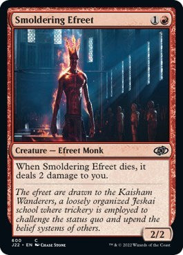 Smoldering Efreet (Jumpstart 2022) Medium Play