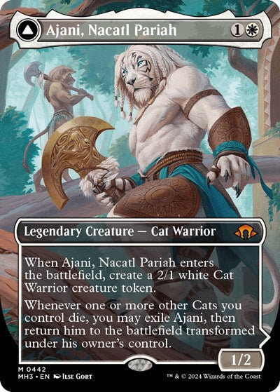 Ajani, Nacatl Pariah (Borderless) (Modern Horizons 3) Damaged / Poor Foil