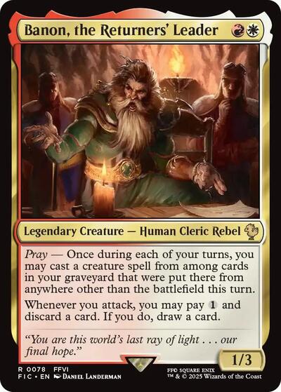 Banon, the Returners' Leader (Surge Foil) (Commander: FINAL FANTASY) Light Play Foil