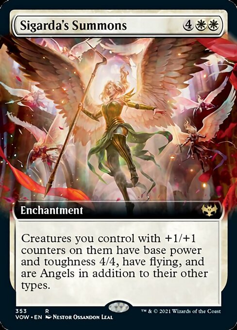 Sigarda's Summons (Extended Art) (Innistrad: Crimson Vow) Near Mint Foil