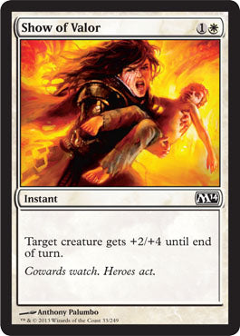 Show of Valor (Magic 2014 Core Set) Light Play Foil