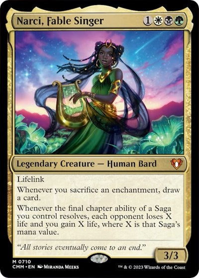 Narci, Fable Singer (Commander Masters) Light Play Foil