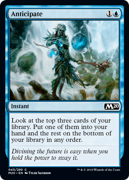 Anticipate (Magic 2020 Core Set) Near Mint Foil