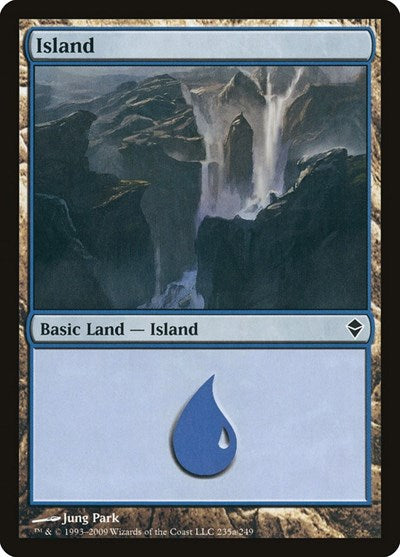 Island (235a) (Zendikar) Heavy Play