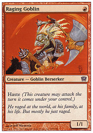 Raging Goblin (9th Edition) Medium Play Foil