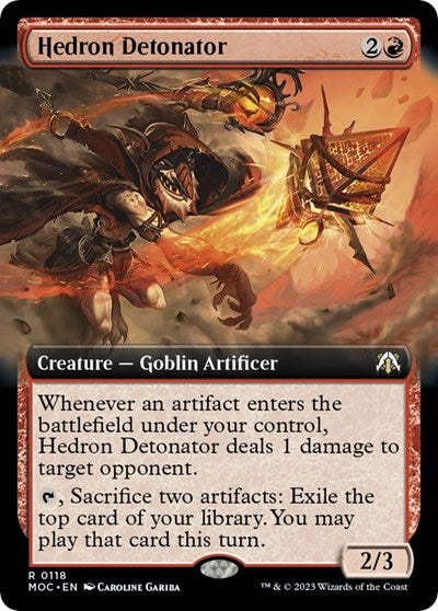 Hedron Detonator (Extended Art) (Commander: March of the Machine) Near Mint