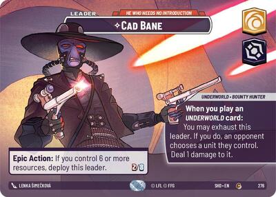 Cad Bane He Who Needs No Introduction (Showcase) (Shadows of the Galaxy) Near Mint Foil