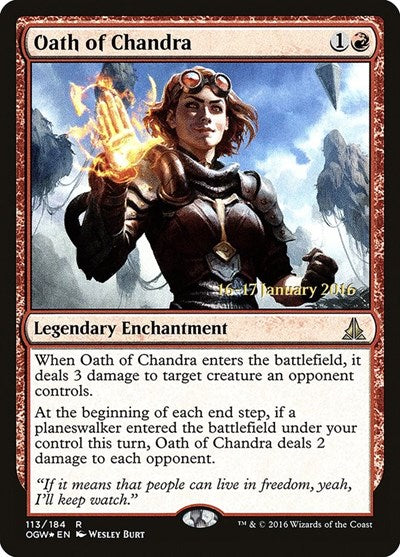 Oath of Chandra (Promos: Prerelease Cards) Light Play Foil