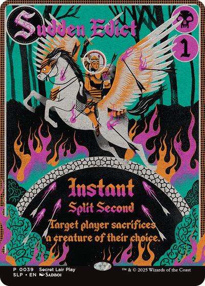 Sudden Edict (Secret Lair Showdown) Near Mint Foil
