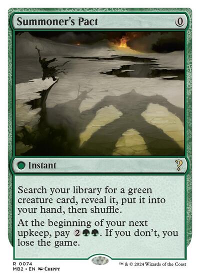 Summoner's Pact (White Border) (Mystery Booster 2) Light Play