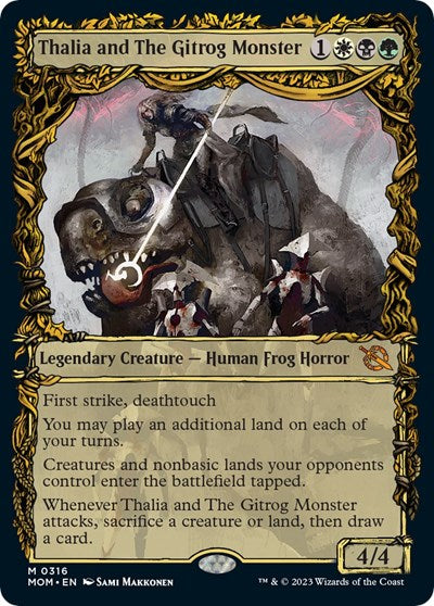 Thalia and The Gitrog Monster (Showcase) (March of the Machine) Near Mint Foil