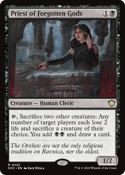 Priest of Forgotten Gods (Commander: Secrets of Strixhaven) Medium Play