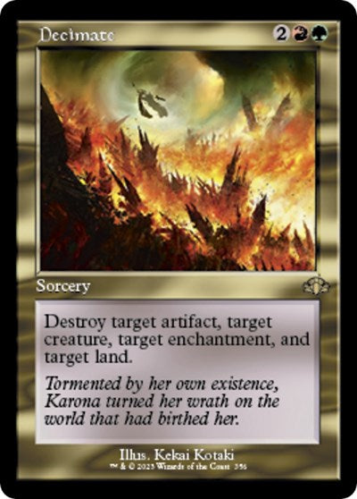 Decimate (Retro Frame) (Dominaria Remastered) Near Mint Foil