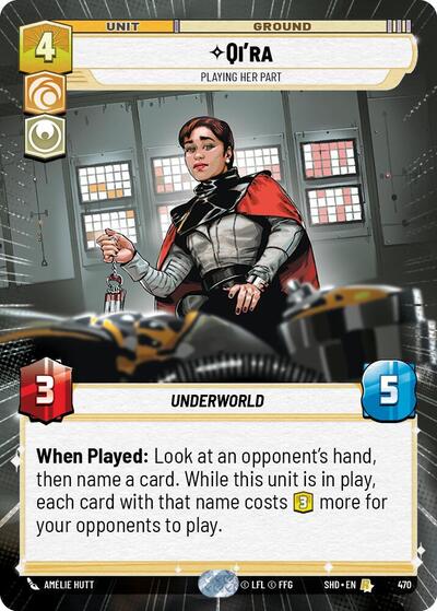 Qi'ra Playing Her Part (Hyperspace) (Shadows of the Galaxy) Near Mint