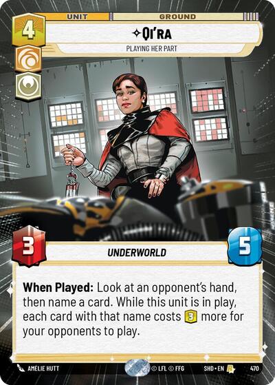 Qi'ra Playing Her Part (Hyperspace) (Shadows of the Galaxy) Near Mint Foil