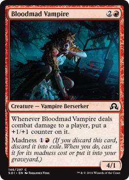 Bloodmad Vampire (Shadows Over Innistrad) Light Play