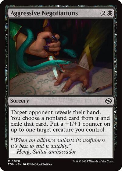 Aggressive Negotiations (Tarkir: Dragonstorm) Near Mint Foil