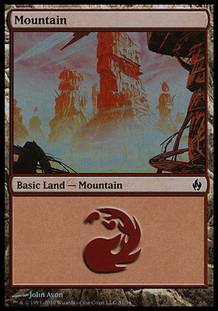 Mountain (31) (Premium Deck Series: Fire and Lightning) Near Mint Foil