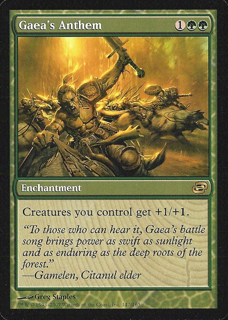 Gaea's Anthem (Planar Chaos) Light Play Foil