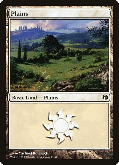 Plains (41) (Duel Decks: Heroes vs. Monsters) Light Play