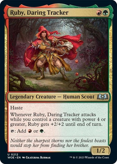 Ruby, Daring Tracker (Wilds of Eldraine) Medium Play Foil