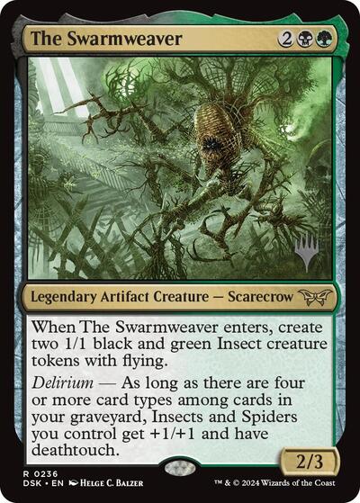 The Swarmweaver (0236) (Promo Pack: Duskmourn: House of Horror) Light Play Foil