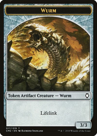 Wurm Token (Lifelink) (Commander Anthology Volume II) Light Play