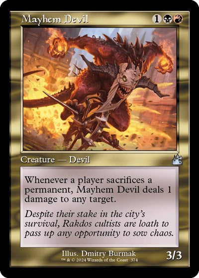 Mayhem Devil (Retro Frame) (Ravnica Remastered) Light Play