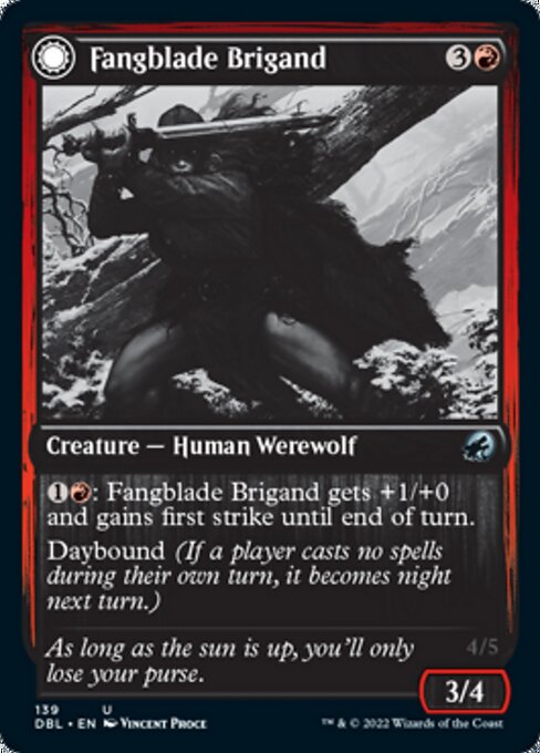 Fangblade Brigand / Fangblade Eviscerator (Innistrad: Double Feature) Near Mint Foil