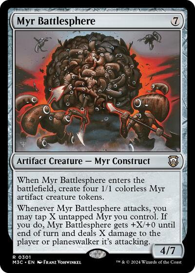 Myr Battlesphere (Ripple Foil) (Commander: Modern Horizons 3) Near Mint Foil