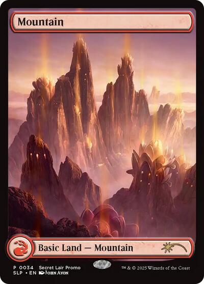 Mountain (0034) (Secret Lair Showdown) Near Mint Foil