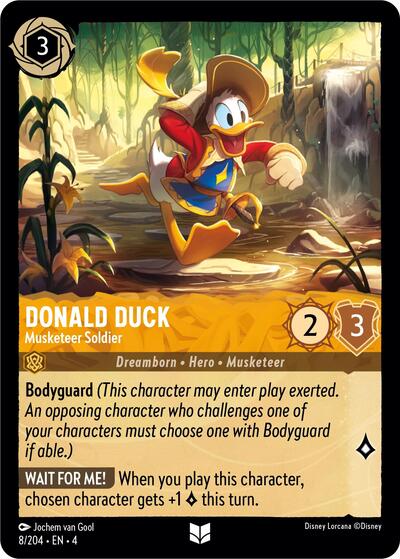 Donald Duck - Musketeer Soldier (Ursula's Return) Near Mint Cold Foil