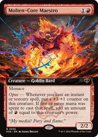 Molten-Core Maestro (Extended Art) (Secrets of Strixhaven) Near Mint Foil