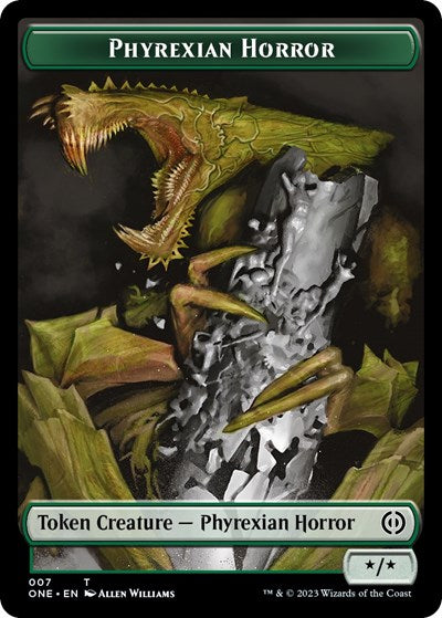 Phyrexian Horror Token (007) (Phyrexia: All Will Be One) Light Play