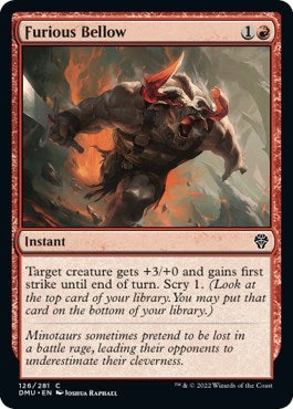 Furious Bellow (Dominaria United) Light Play Foil