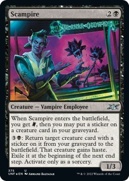 Scampire (Galaxy Foil) (Unfinity) Near Mint Foil