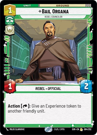 Bail Organa Rebel Councilor (Spark of Rebellion) Near Mint