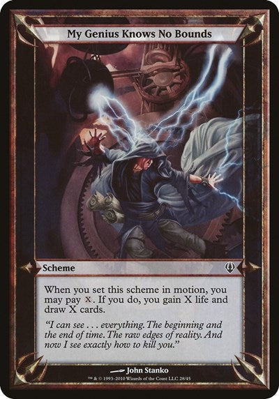 My Genius Knows No Bounds (Archenemy) (Oversize Cards) Near Mint