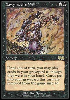Yawgmoth's Will (Urza's Saga) Damaged / Poor Italian