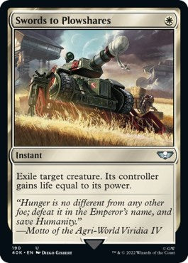 Swords to Plowshares (Surge Foil) (Universes Beyond: Warhammer 40K) Light Play Foil