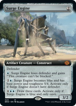Surge Engine (Extended Art) (The Brothers' War) Light Play Foil
