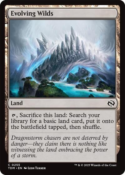 Evolving Wilds (Tarkir: Dragonstorm) Medium Play